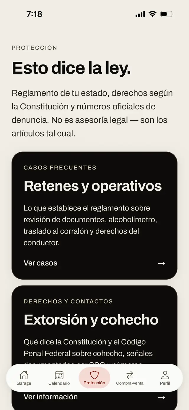Centro de Protección: reglamento, retenes y derechos del conductor